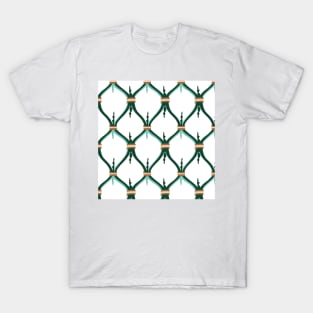 Geometric mint bronze diamond design T-Shirt